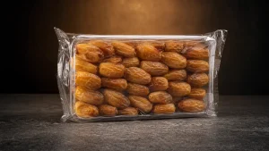 خرما زاهدی بسته سلفونی ۴۰۰ گرمی مروارید سیاه برای مصرف روزانه