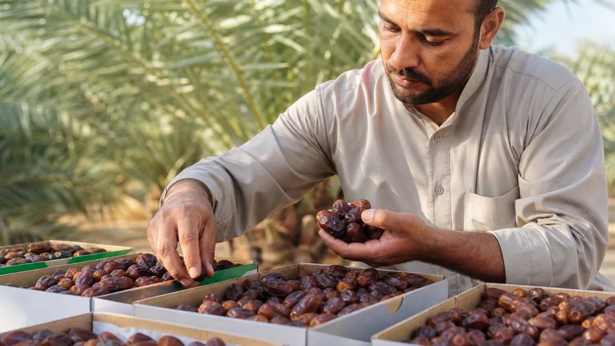 خرما زاهدی مروارید سیاه بافت نیمهخشک و ماندگاری تجاری