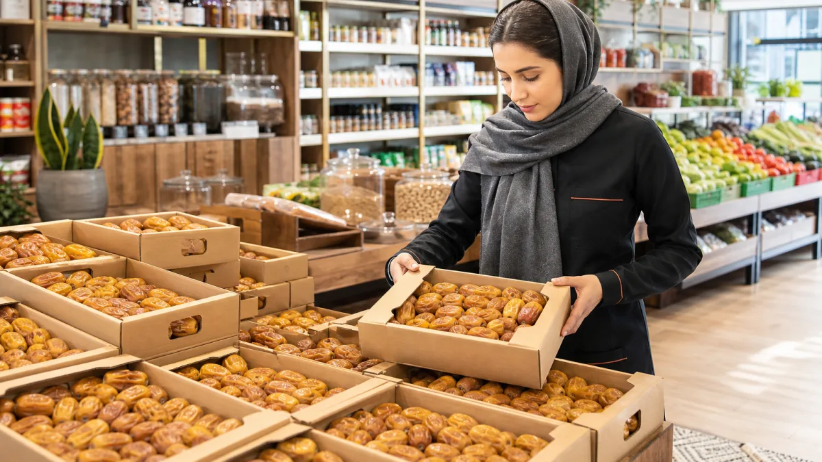 بسته‌بندی کارتونی کاربردی برای خرما زاهدی
